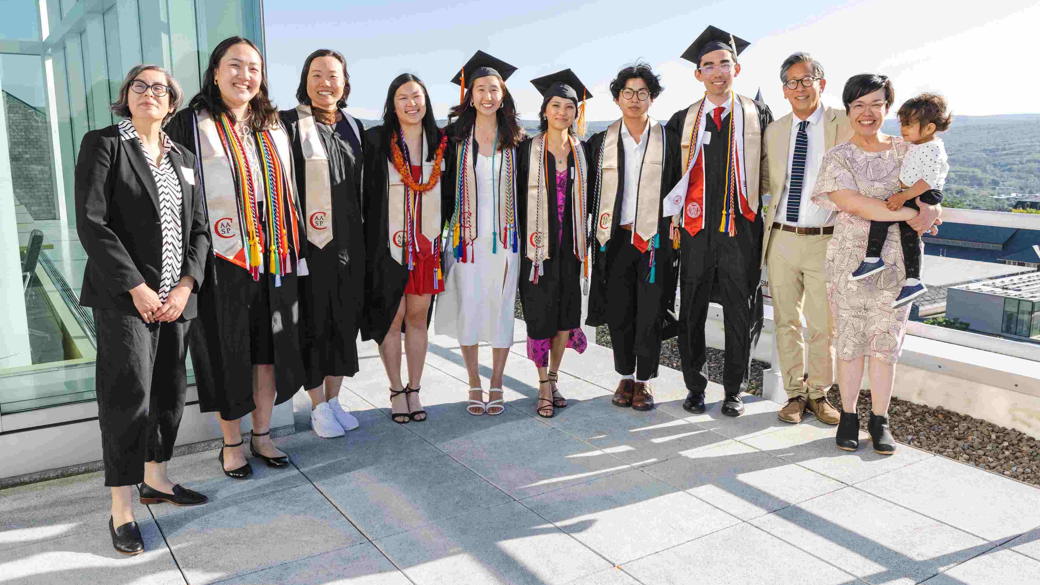 2023 Asian American Studies minors standing on balcony